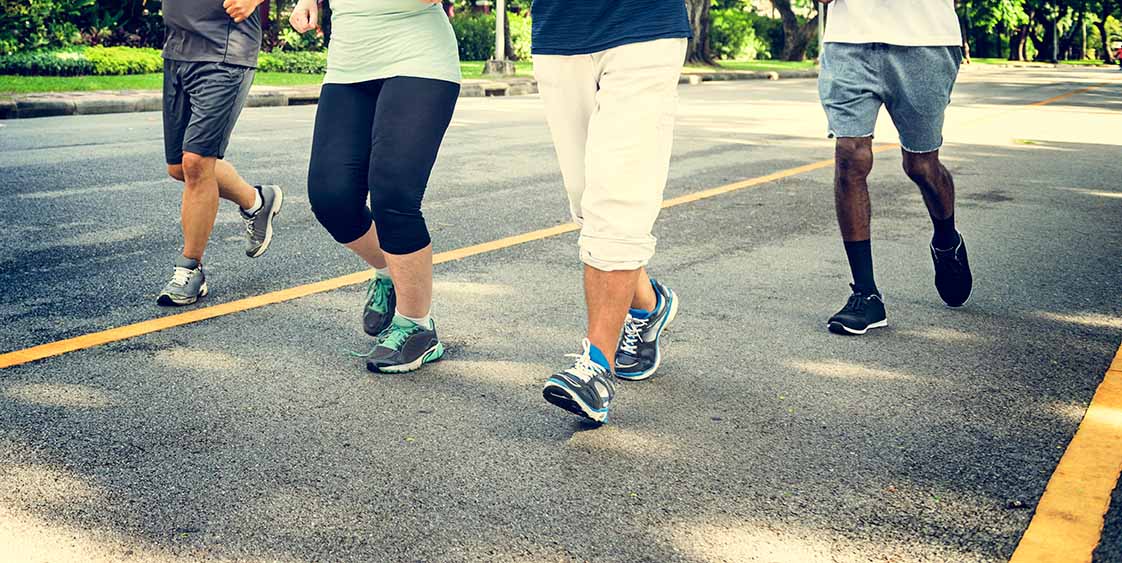 photo of healthy people walking